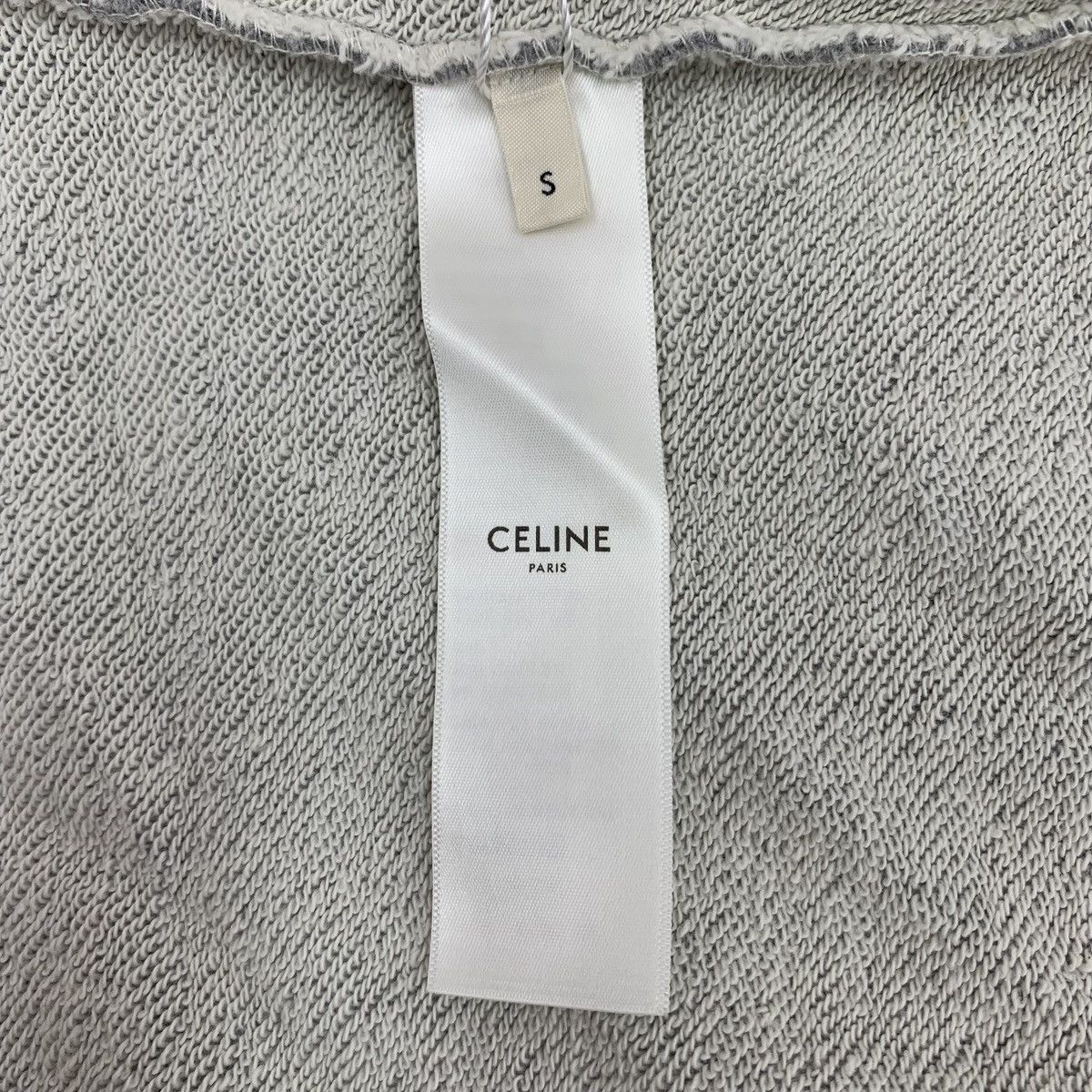 Celine Celine Grey Logo Beaded Hooded Drawstring Sweatshirt K26WX Size S / US 4 / IT 40 - 6 Thumbnail