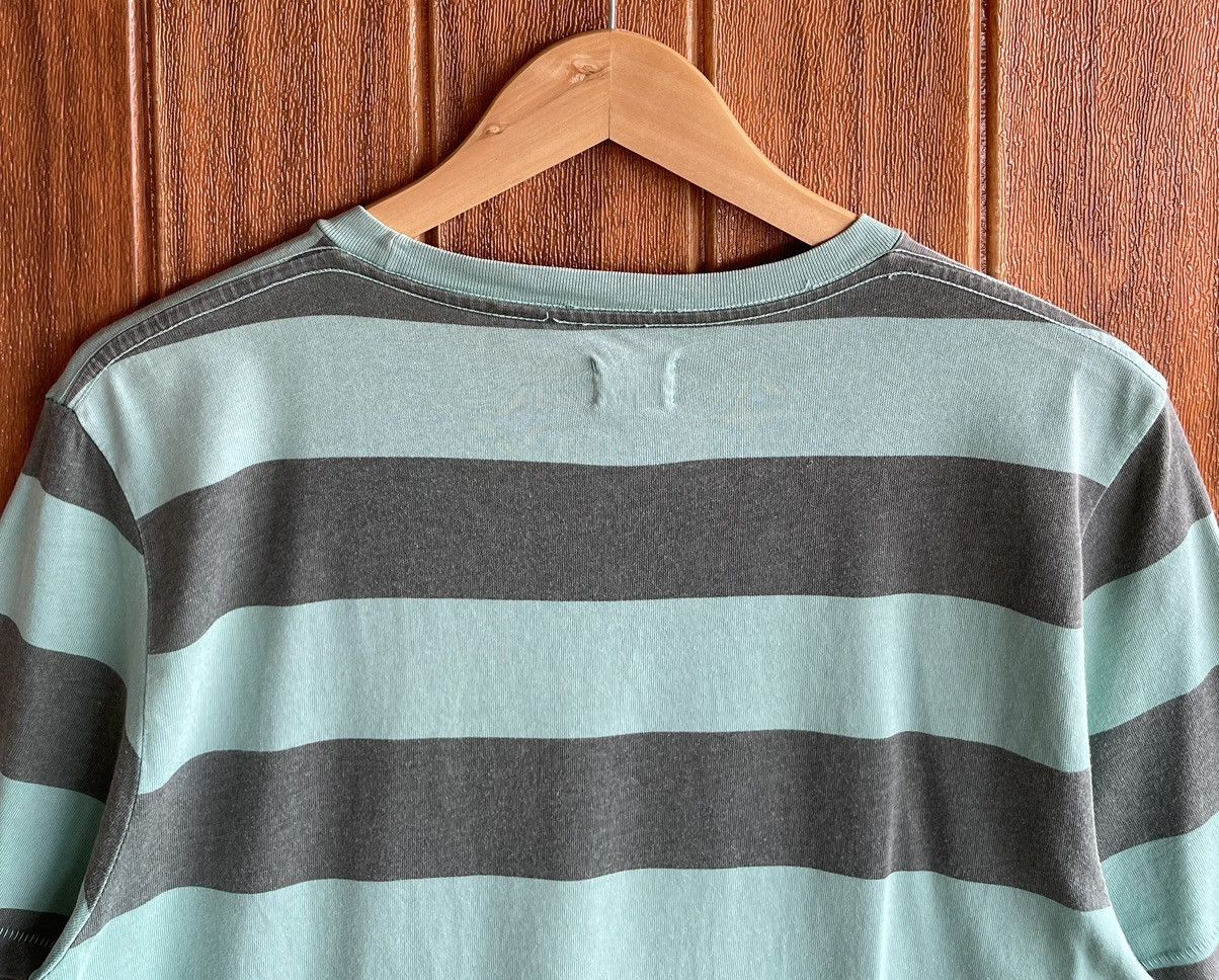 M.Nii Vintage’y2k🔥M.NII🔥Striped Plain Pocket Faded Tshirt Usa Size US M / EU 48-50 / 2 - 10 Thumbnail