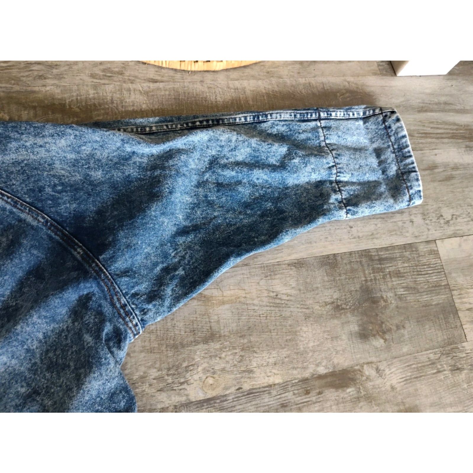 Vintage VINTAGE 1980s Stefano Acid Wash Denim Jacket Women’s Plus Size 20 Oversized Streetwear Grunge Blue Size 3XL / US 20-22 - 5 Thumbnail