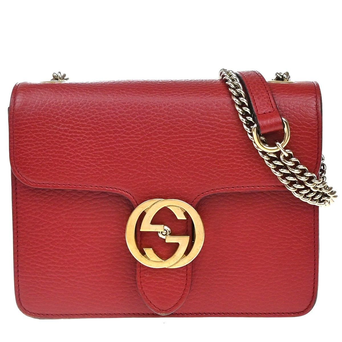 Gucci Gucci Interlocking Shoulder Bag Leather Size ONE SIZE - 1 Thumbnail