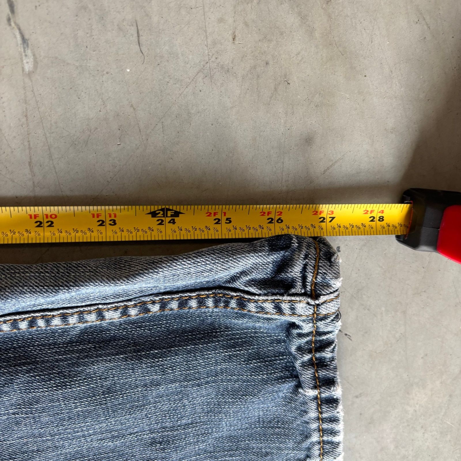 Vintage y2k faded slim straight denim jeans Size US 33 - 3 Thumbnail