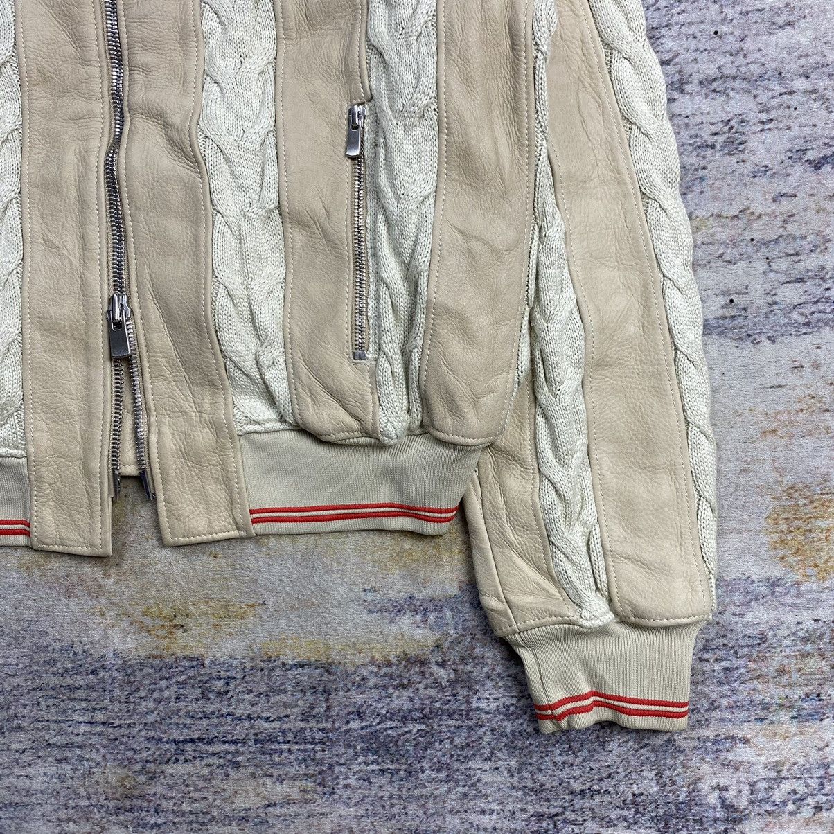 Y/Project Y/Project cable knit mix leather bomber jacket Size US M / EU 48-50 / 2 - 4 Thumbnail