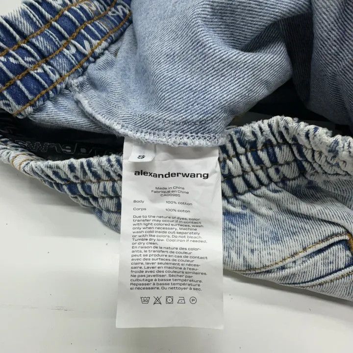Alexander Wang Alexander Wang Washed Logo Denim Pants for Women - Size 23" - 3 Thumbnail