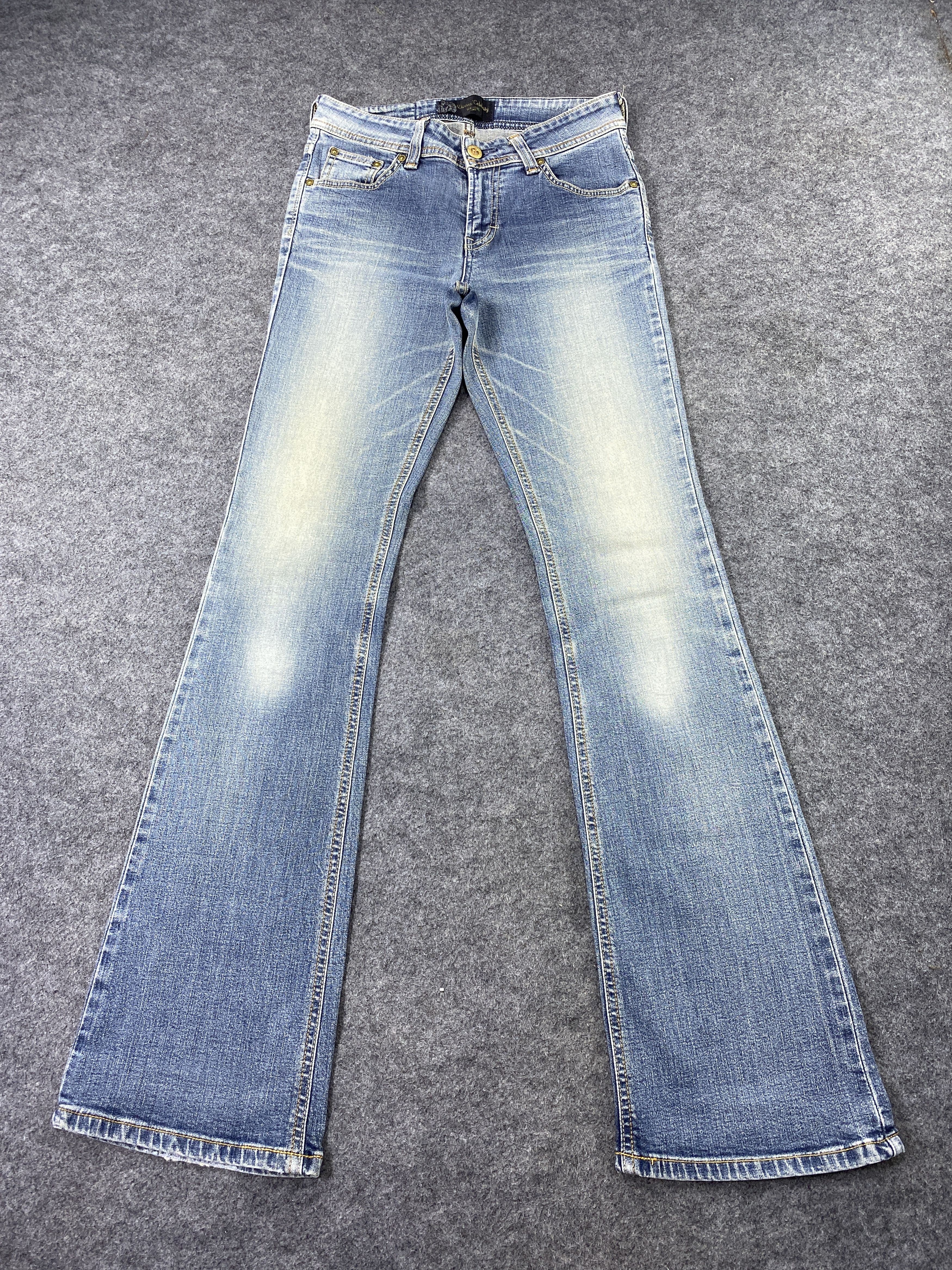 Edwin Vienus Jean by Something Edwin Flare Blue Wash Jeans - J1087 Size 28" / US 6 / IT 42 - 2 Thumbnail