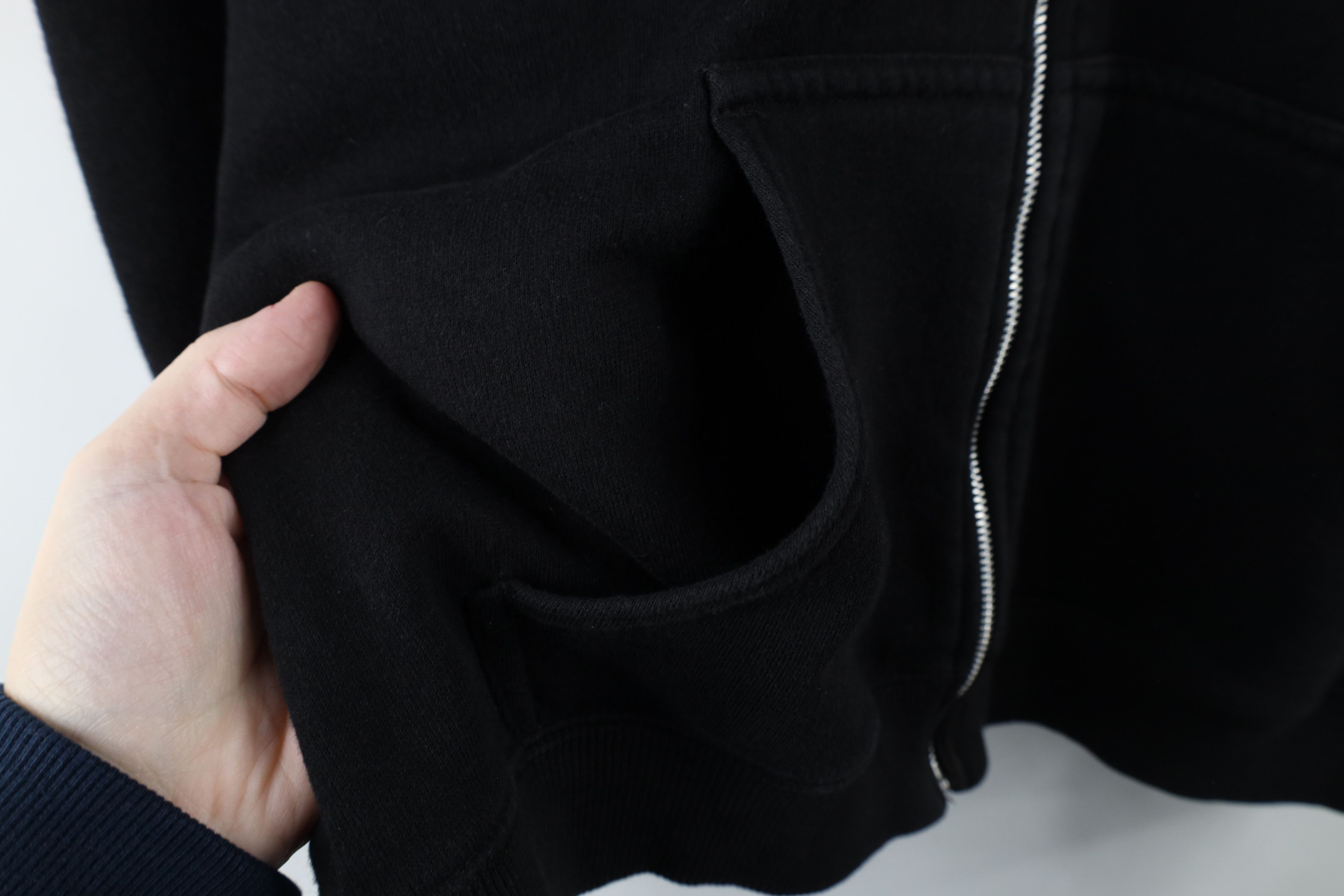 Vintage Vintage 90s Streetwear Full Zip Hoodie Sweatshirt Black Size L / US 10 / IT 46 - 6 Thumbnail