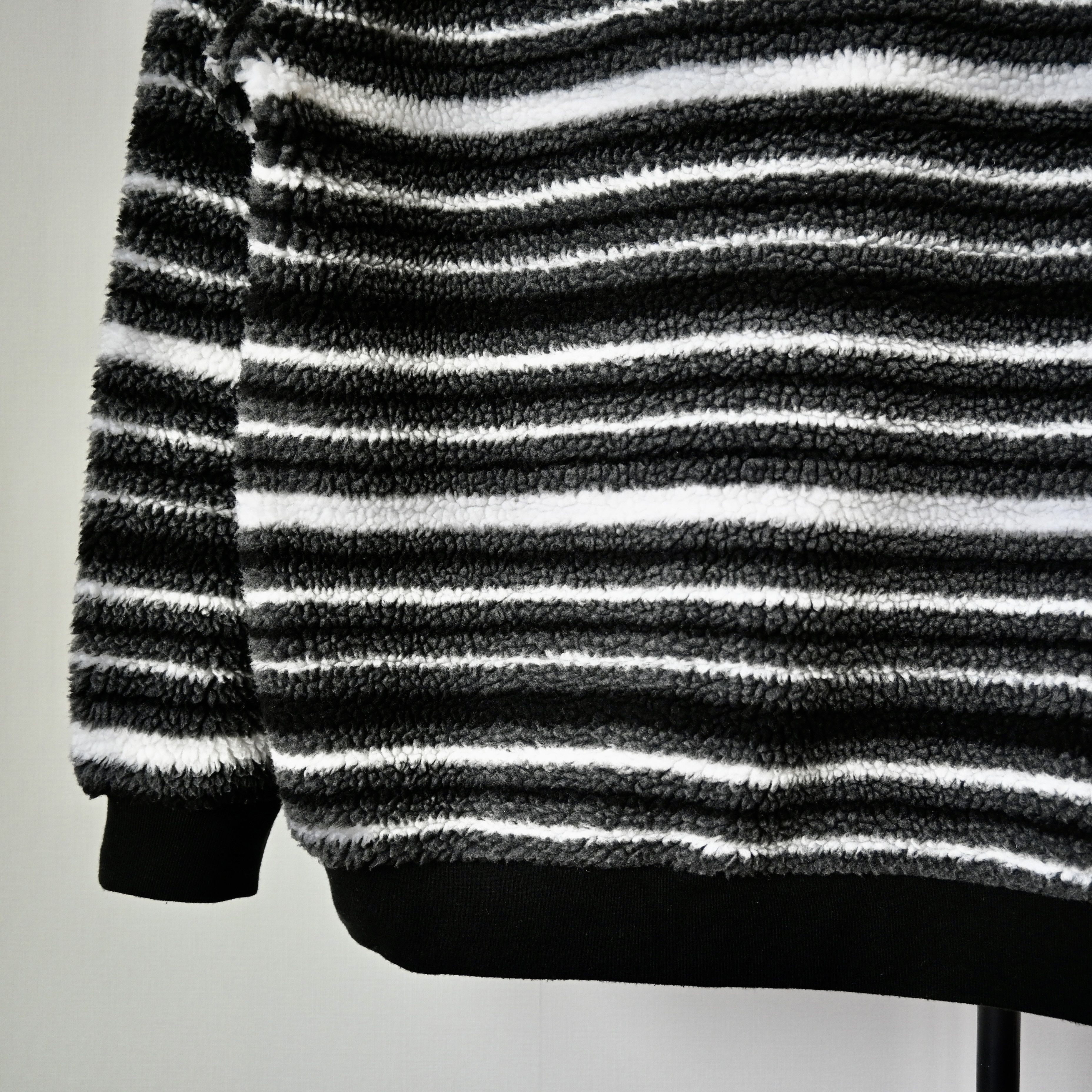 Beams Plus BEAMS Plus striped chunky fleece crewneck pullover Size US L / EU 52-54 / 3 - 4 Thumbnail