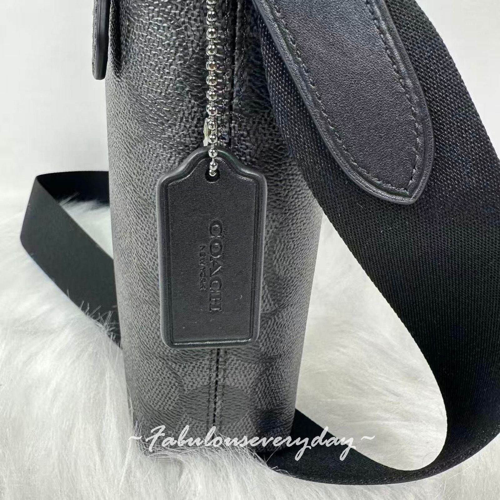 Coach Coach Men's Houston Flight Bag Sig Canvas/Black CZ398 NWT Size ONE SIZE - 5 Thumbnail