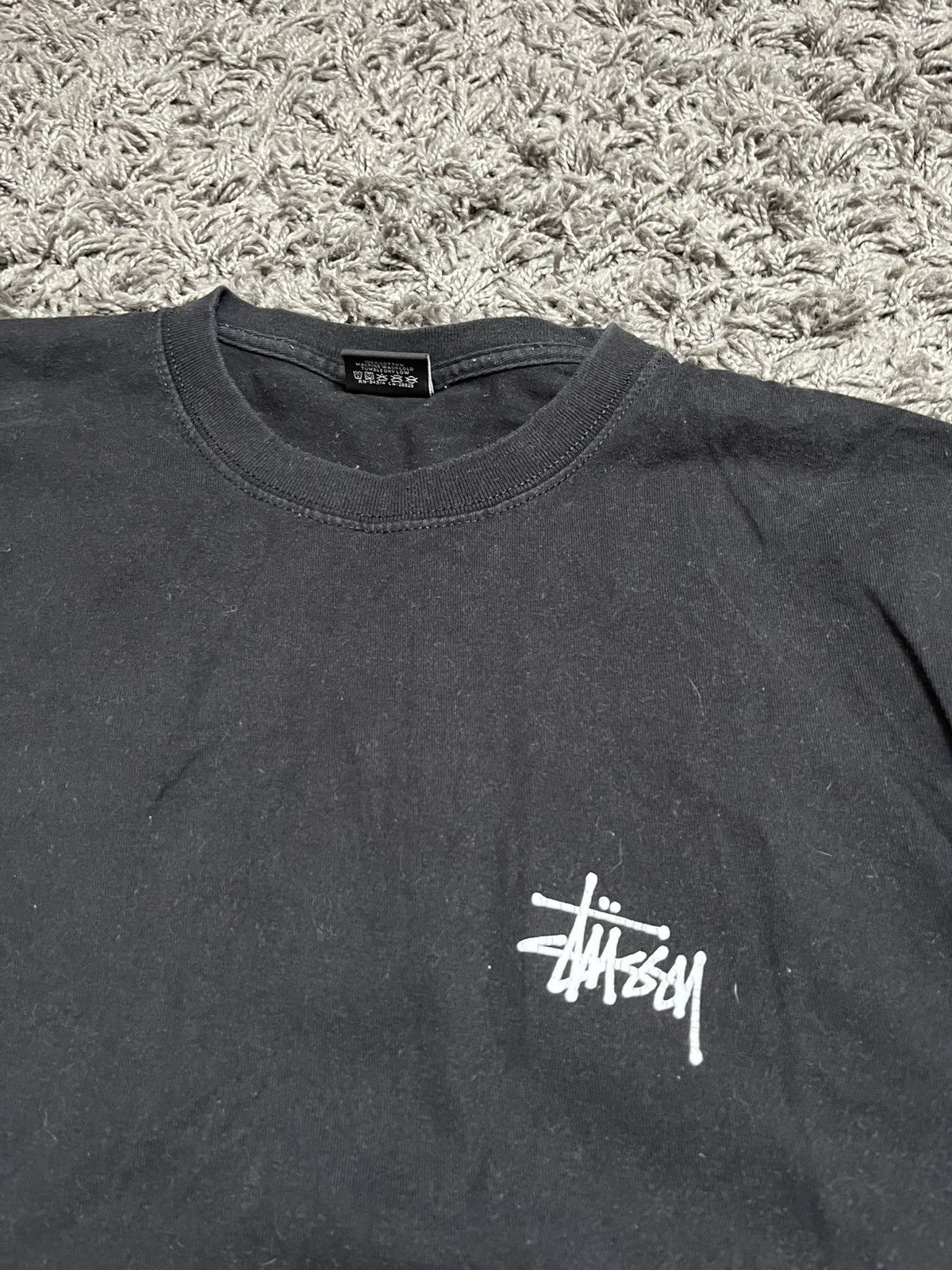 Stussy Stussy World Tour / Basic Tee Oversized - Black/White Size US L / EU 52-54 / 3 - 5 Thumbnail