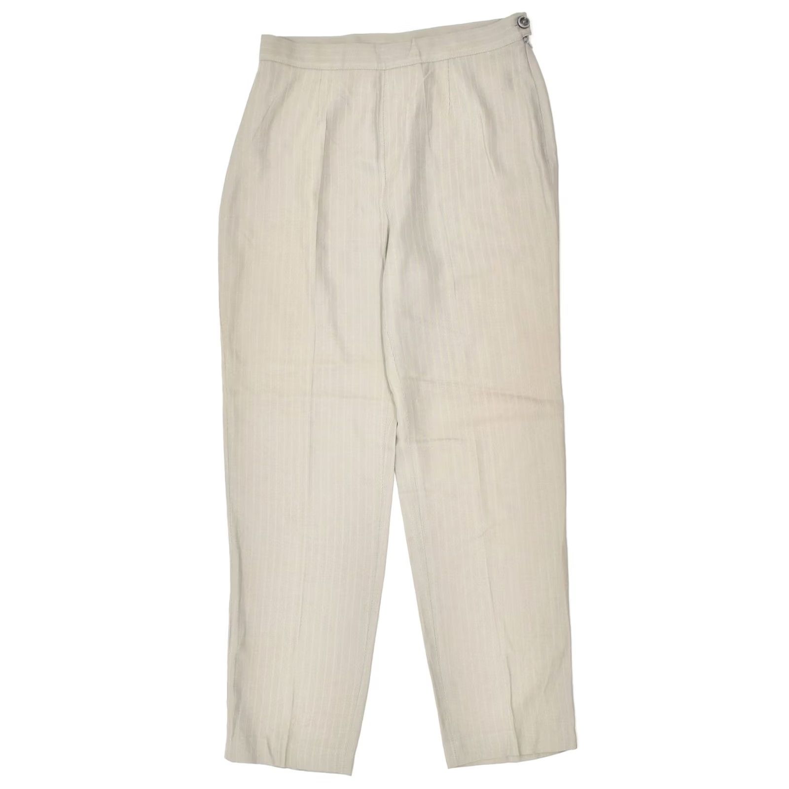 Vintage COCONUT Womens Casual Trousers Beige Acrylic Large W32 L29 Size 36" / US 14 / IT 50 - 2 Thumbnail