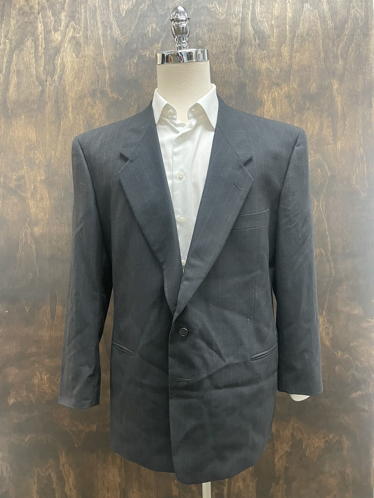 Giorgio Armani × Vintage Pinstripe Wool Suit Size 46R - 2 Thumbnail