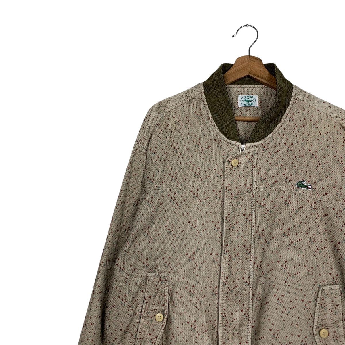 Lacoste 90’s IZOD LACOSTE Speckled Pattern Bomber Jacket #2827-C127 Size US XL / EU 56 / 4 - 3 Thumbnail