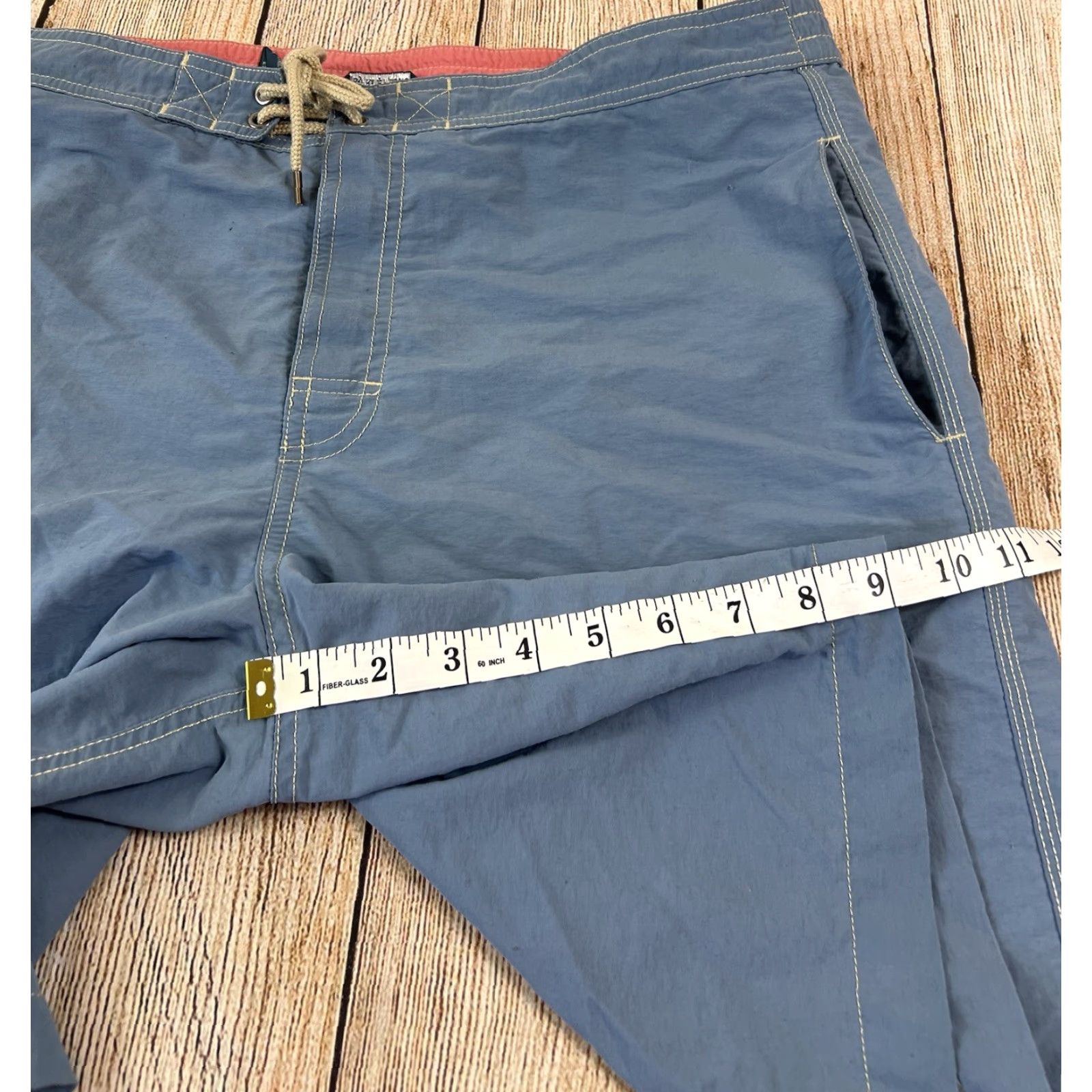 Polo Ralph Lauren Polo Ralph Lauren Bottom Mens Trunks Medium Blue Lined Swim Polyester Blend 90s Beach Comfortable Drawstring Pockets (Stain) Size US M / EU 48-50 / 2 - 4 Thumbnail
