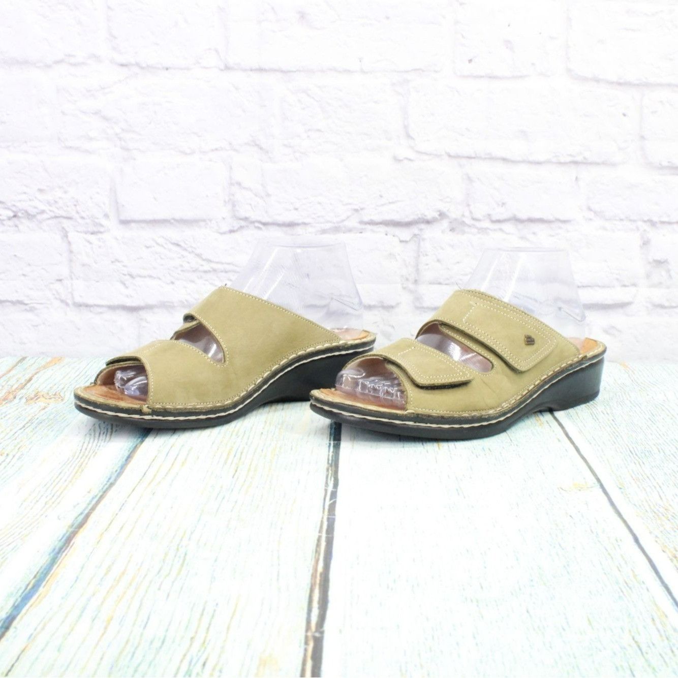 Leather × Other Finn Women's Jamaica Hook & Loop Two Strap Sandals Size US 7 / IT 37 - 2 Thumbnail