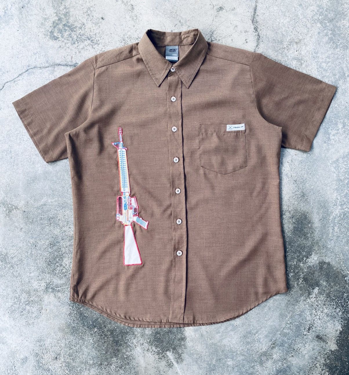 55DSL Vintage 55DSL Gun Embroidery Shirt Button Ups Size US M / EU 48-50 / 2 - 1 Thumbnail