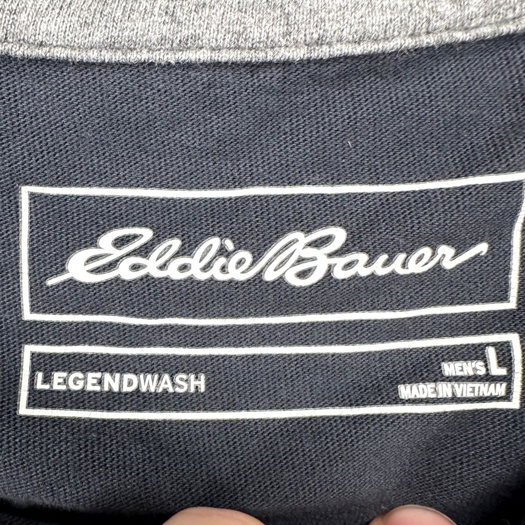 Eddie Bauer Eddie Bauer Men Tee T-Shirt Large Gray Legend Wash Short Sleeve Cotton Crew Neck Size US L / EU 52-54 / 3 - 4 Thumbnail