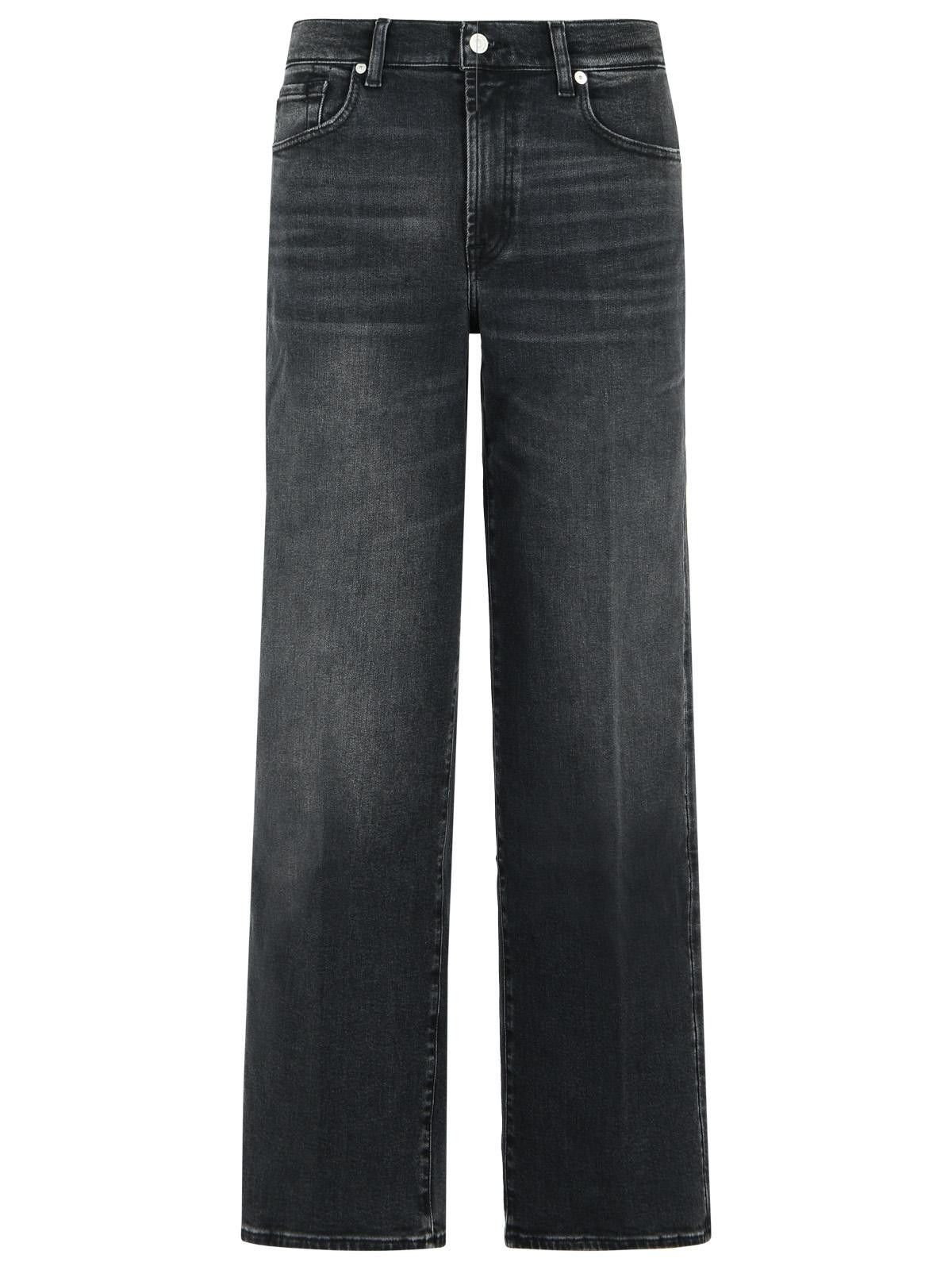 7 For All Mankind 7 FOR ALL MANKIND 'Stovepipe Straight' Black Cotton Blend Jeans Size 28" / US 6 / IT 42 - 1 Thumbnail