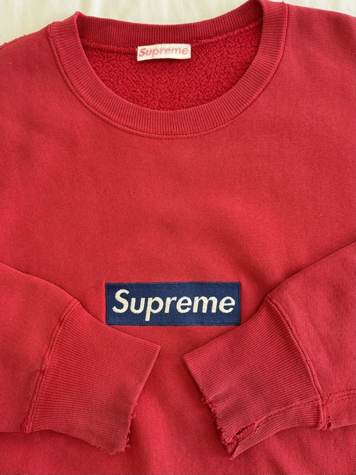 Supreme Supreme 1994 Navy on Red Box Logo Crewneck Size US XL / EU 56 / 4 - 3 Thumbnail