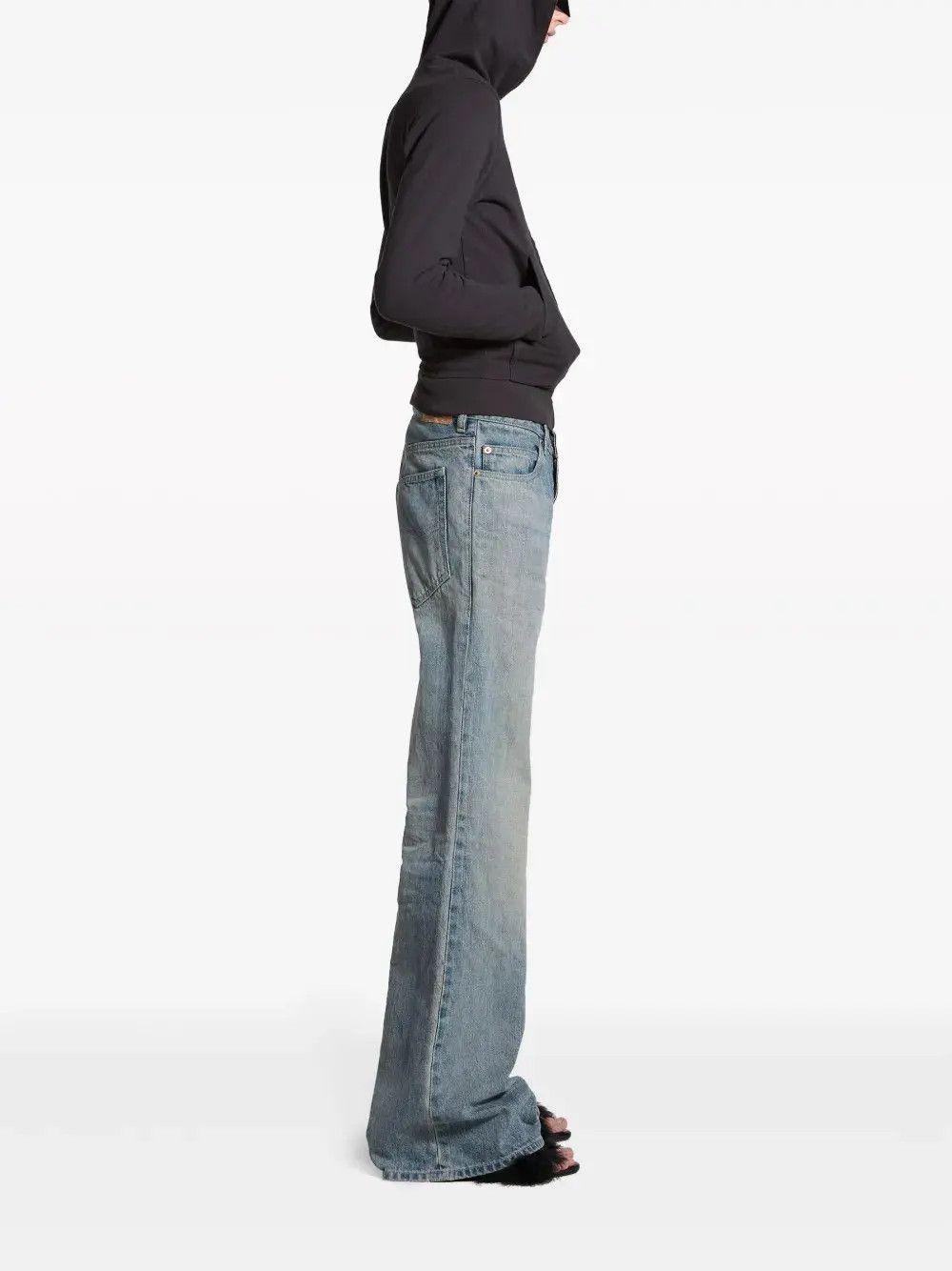 Balenciaga o1bcso1str1225 Flared Denim Pant in Blue Size US 36 / EU 52 - 4 Thumbnail