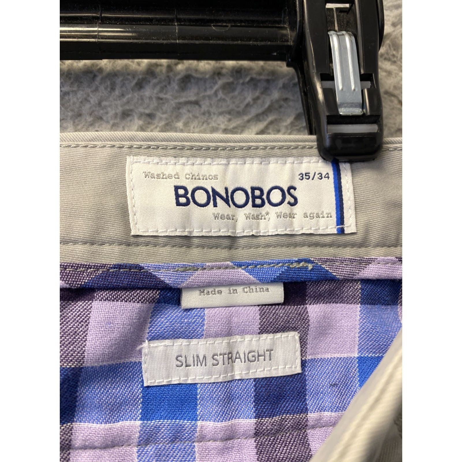 Bonobos Bonobos Mens Chino Pants Slim 35x34 Gray Cotton /0622 Chino Pants Mens Regular Slim Gray Cotton Men’s 35 34 Size US 35 - 7 Thumbnail