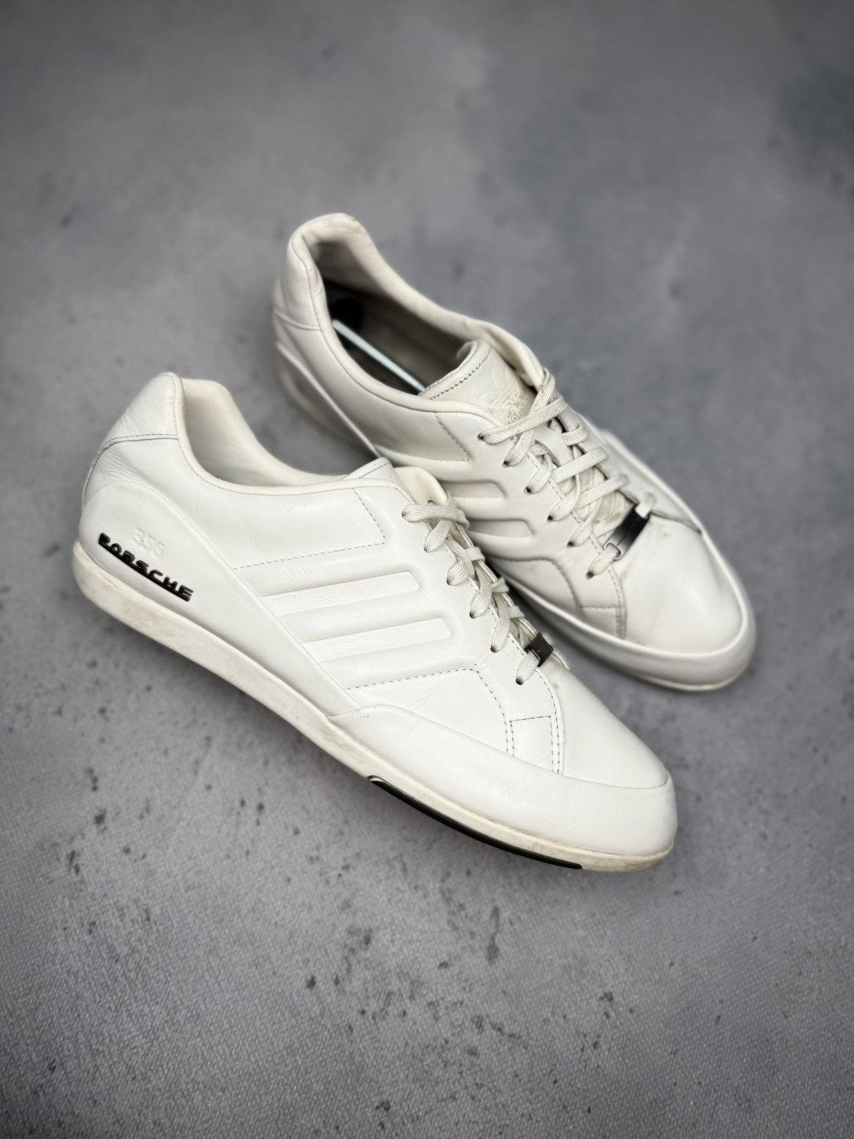 Adidas × Porsche Design Vintage Adidas Porsche Design 356 White Leather Sneakers 00s Size US 10 / EU 43 - 3 Thumbnail
