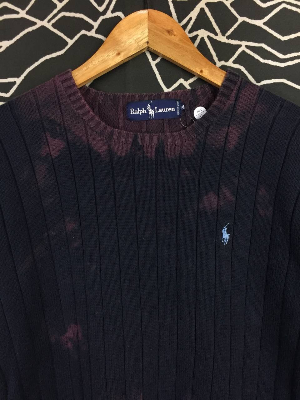 Ralph Lauren Vtg Distressed Ralph Lauren Cropped Fit Knit Sweater Size US M / EU 48-50 / 2 - 3 Thumbnail