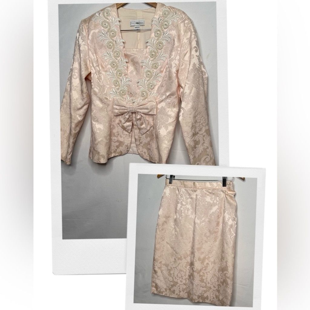 The Unbranded Brand Vintage Scott McClintock embroidered jacket skirt set sz 12 Size 34" / US 12 / IT 48 - 1 Thumbnail