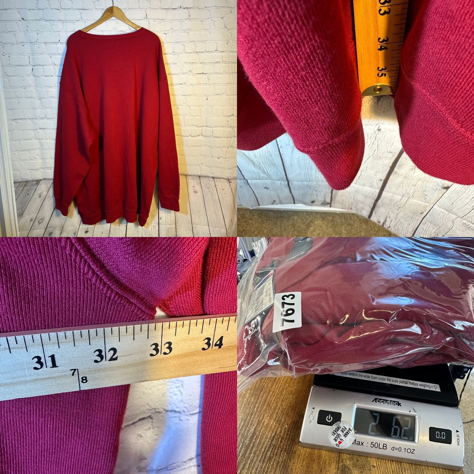 Polo Ralph Lauren Polo Ralph Lauren Sweatshirt Crew Neck Red 4XLT Tall Big & Tall Embroidered Pony Logo Fleece Cotton Blend Long Sleeve Pullover Classic Relaxed Fit Men Size US XXL / EU 58 / 5 - 8 Thumbnail