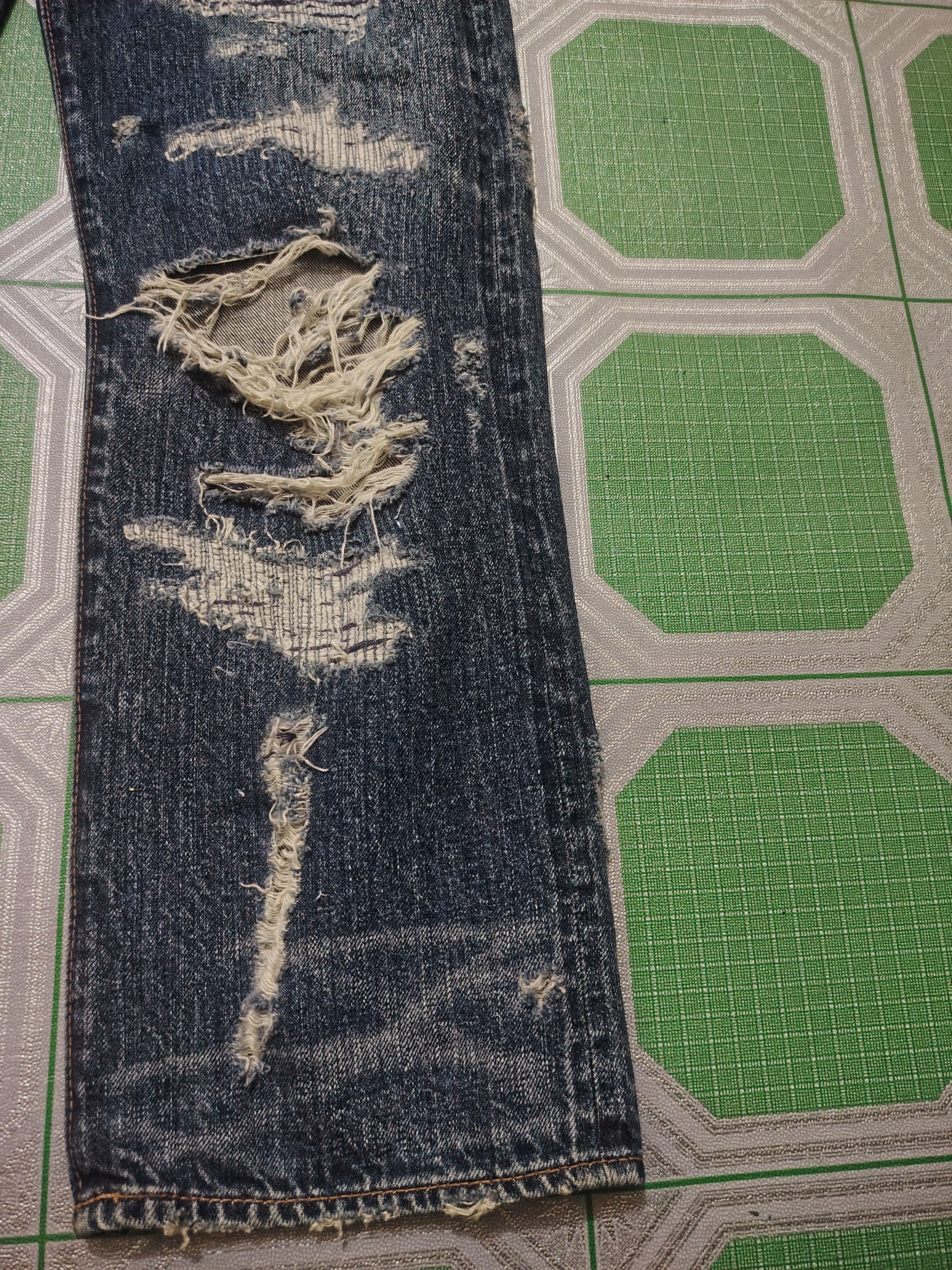 GOA Rare!!! Genuine Vintage Goa Distressed Jeans Selvedge denim Size US 30 / EU 46 - 5 Thumbnail