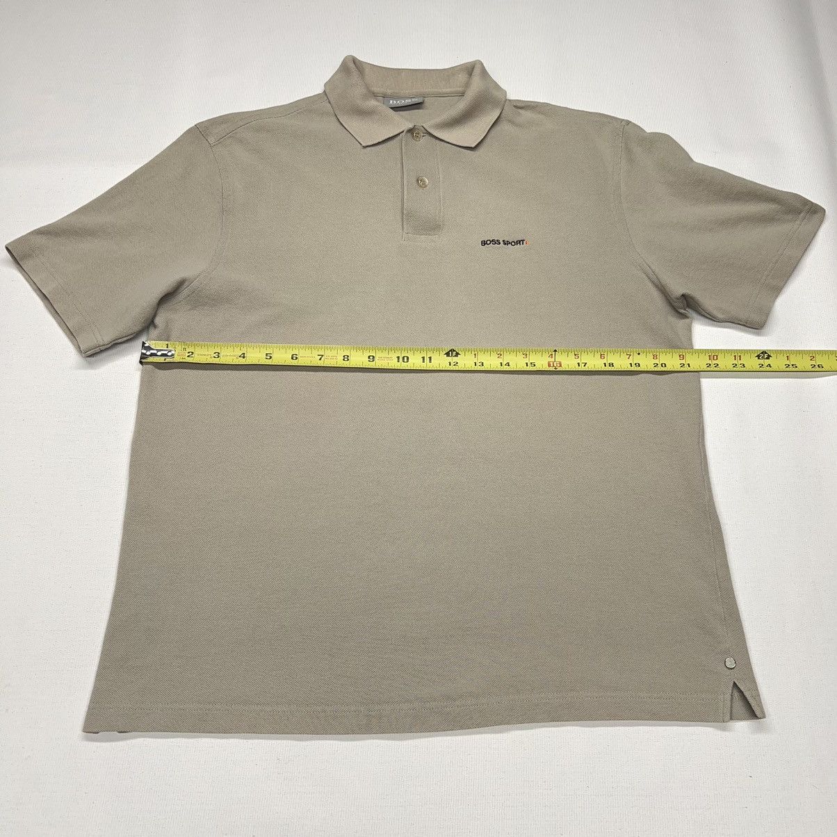 Hugo Boss Huge Boss Polo Beige Sport Embroidered Trooper Logo Y2K Size US L / EU 52-54 / 3 - 16 Thumbnail