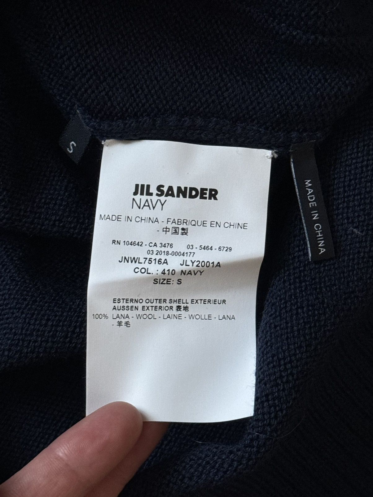 Designer × Jil Sander Jil sander navy S sweater dress knitwear relaxed jumper 00s Size S / US 4 / IT 40 - 12 Thumbnail