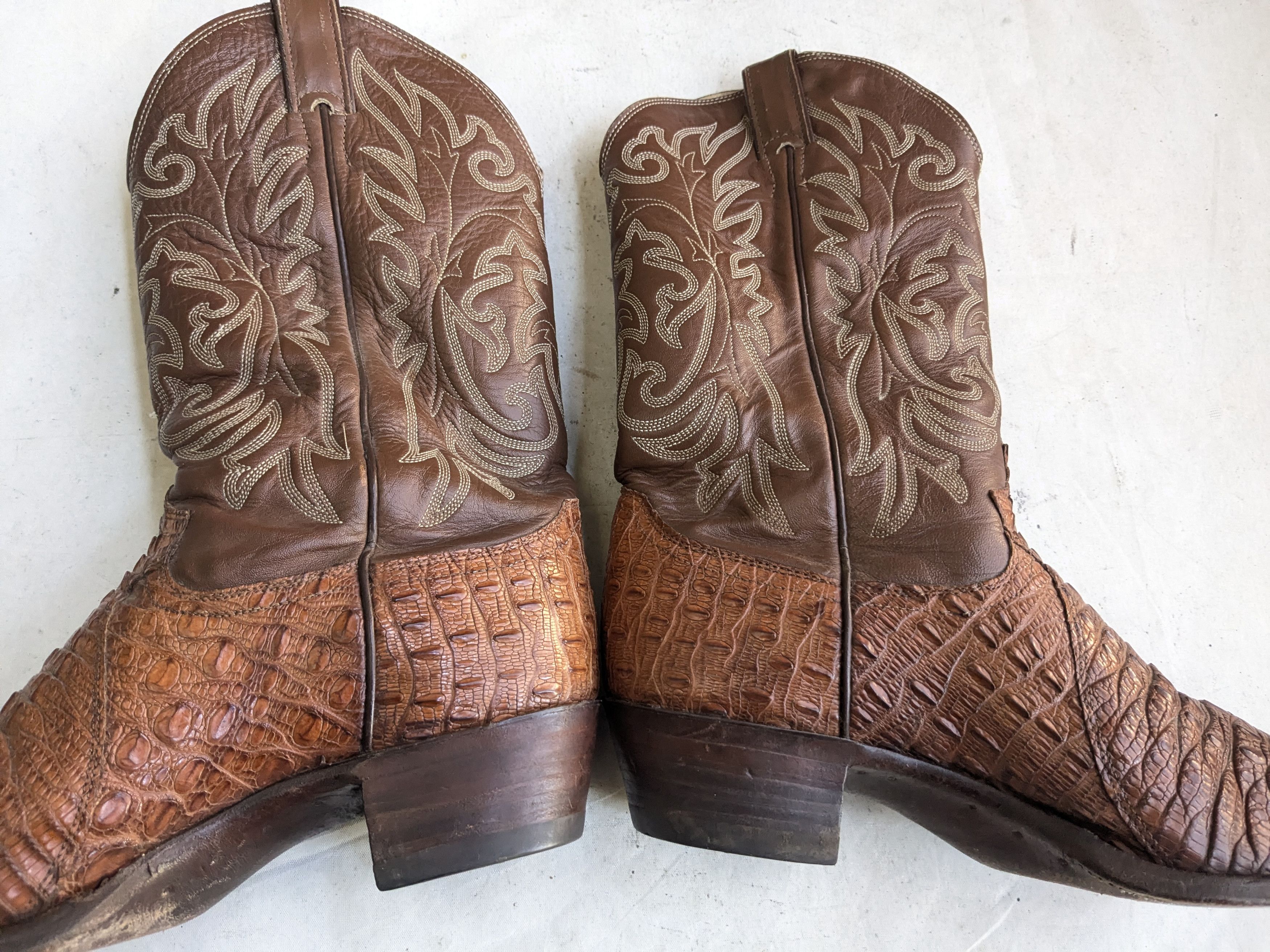 Justin Boots Justin Cowboy Boots Brown 12 B Hornback Lizard Leather Size US 12 / EU 45 - 11 Thumbnail