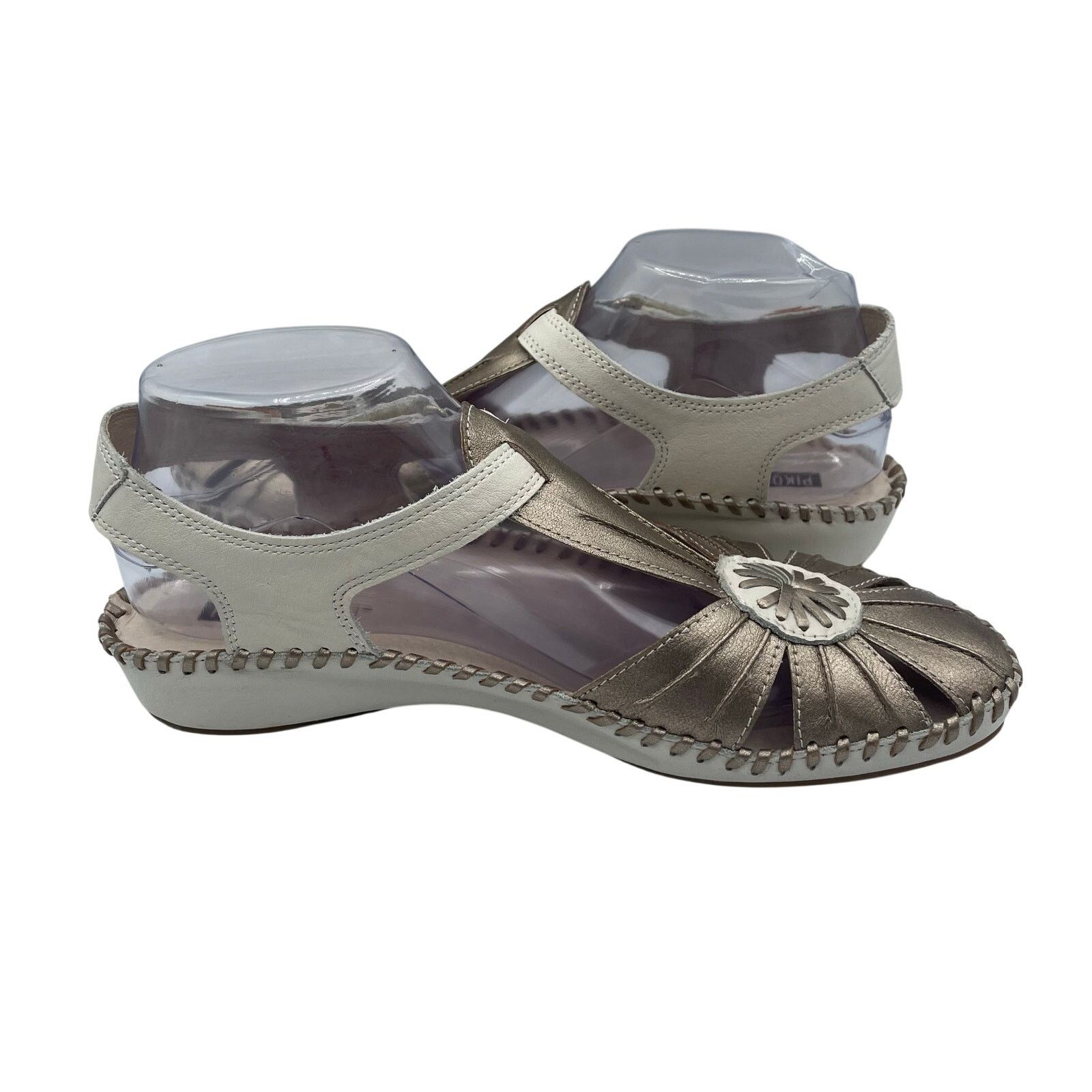 Other Pikolinos Puerto Vallarta Mary Jane Sandal White Metallic 40 Size US 9 / IT 39 - 6 Thumbnail