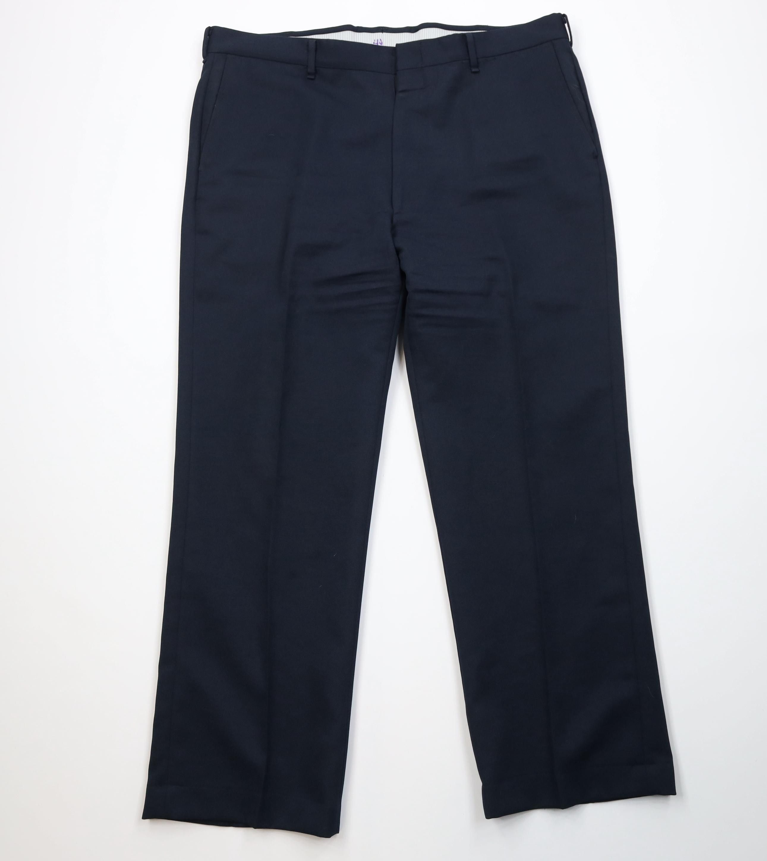 Vintage Vintage 70s Streetwear Flared Wide Leg Chino Pants Blue USA Size US 40 / EU 56 - 1 Thumbnail