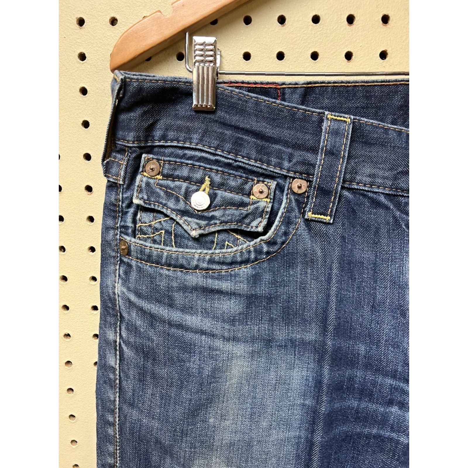 True Religion VINTAGE True Religion Ricky Denim Jeans 35x33 Men Jeans Distressed 100% Cotton USA Blue Size US 35 - 3 Thumbnail
