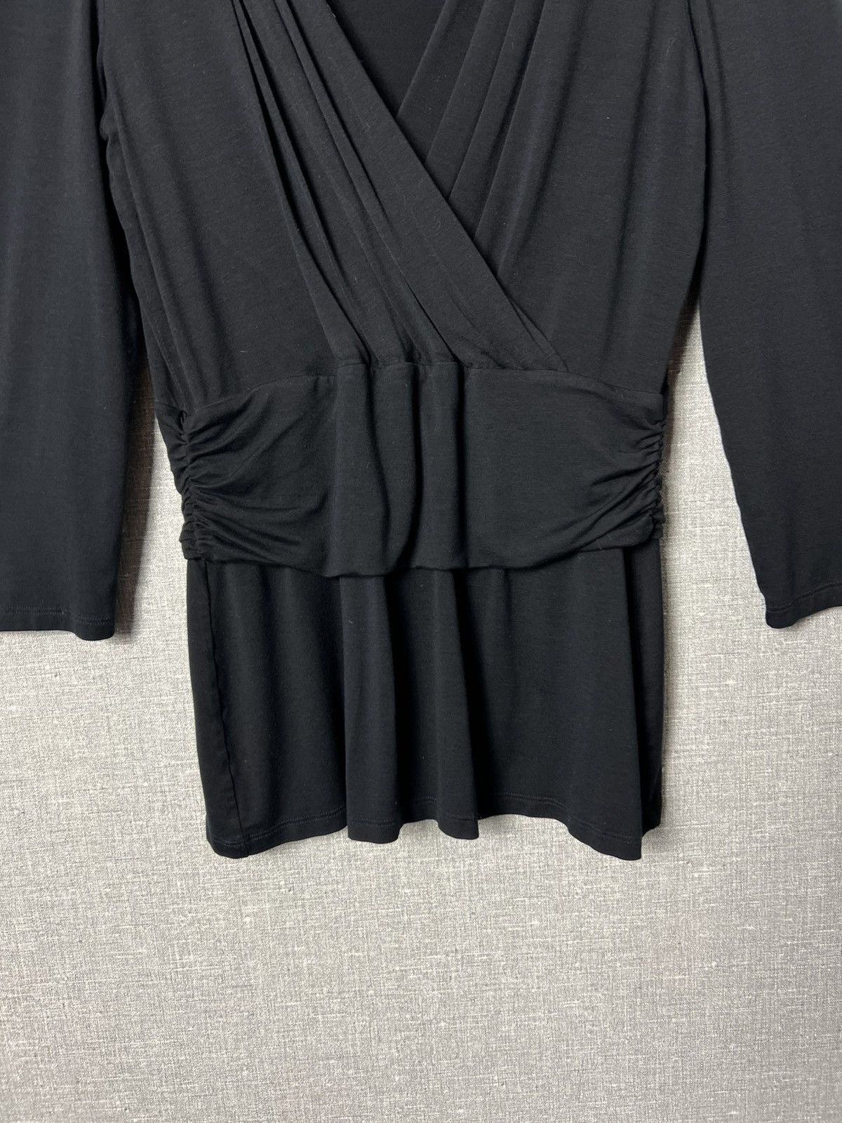 Max Mara MaxMara Black Draped Wrap Top Blouse Only For Japan Size L Size L / US 10 / IT 46 - 5 Thumbnail