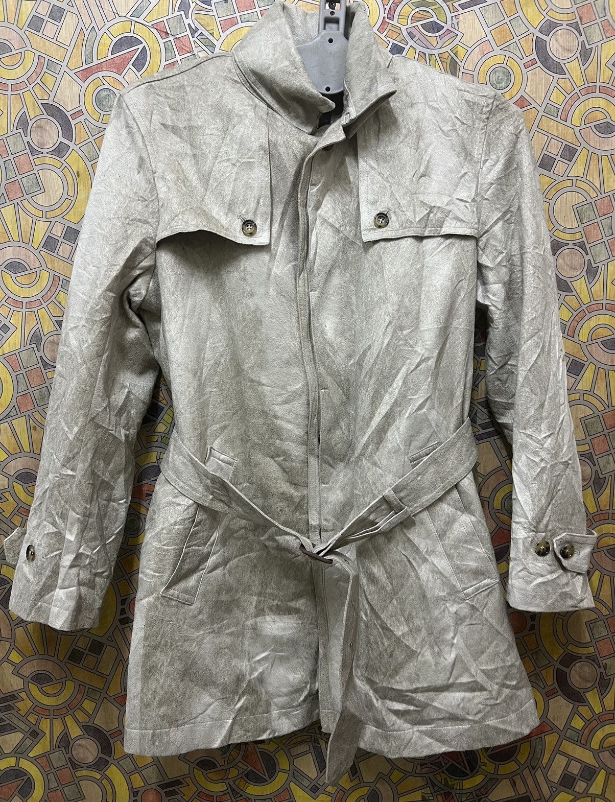 Tornado Mart Tornado Mart Micro Suede Trench Coat Tornado Mart (GJ 35) Size US L / EU 52-54 / 3 - 2 Thumbnail