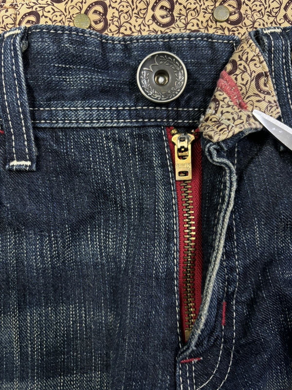 Edwin Y2K Edwin 503 BlueTrip Paint Splatter Baggy Distressed Jeans Size US 30 / EU 46 - 4 Thumbnail