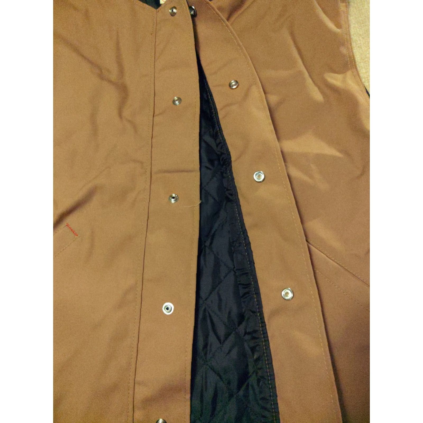 Red Kap VINTAGE Red Kap Vest Shirt 2XL Tan Tan Brown Mens Quilted Workwear Full Zip Pockets 80s 90s Size US XXL / EU 58 / 5 - 5 Thumbnail