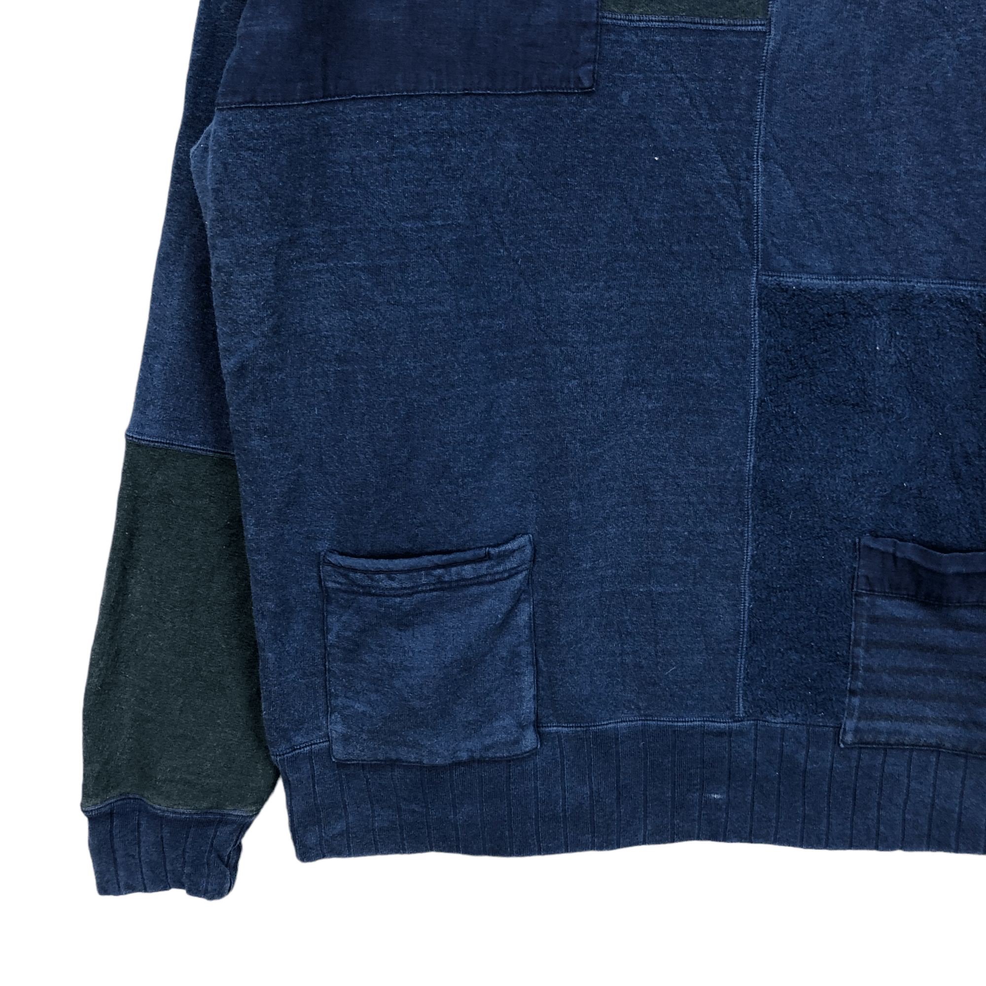 Nigel Cabourn NIGEL CABOURN PATCHWORK INDIGO SWEATSHIRTS #5337-185 Size US L / EU 52-54 / 3 - 4 Thumbnail