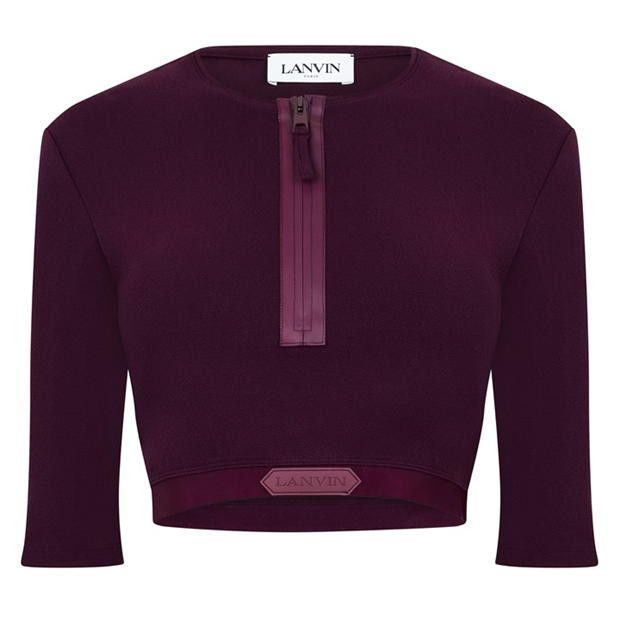 Lanvin o1g2r1mq1024 Crop Tops in Burgundy Size M / US 6-8 / IT 42-44 - 1 Thumbnail