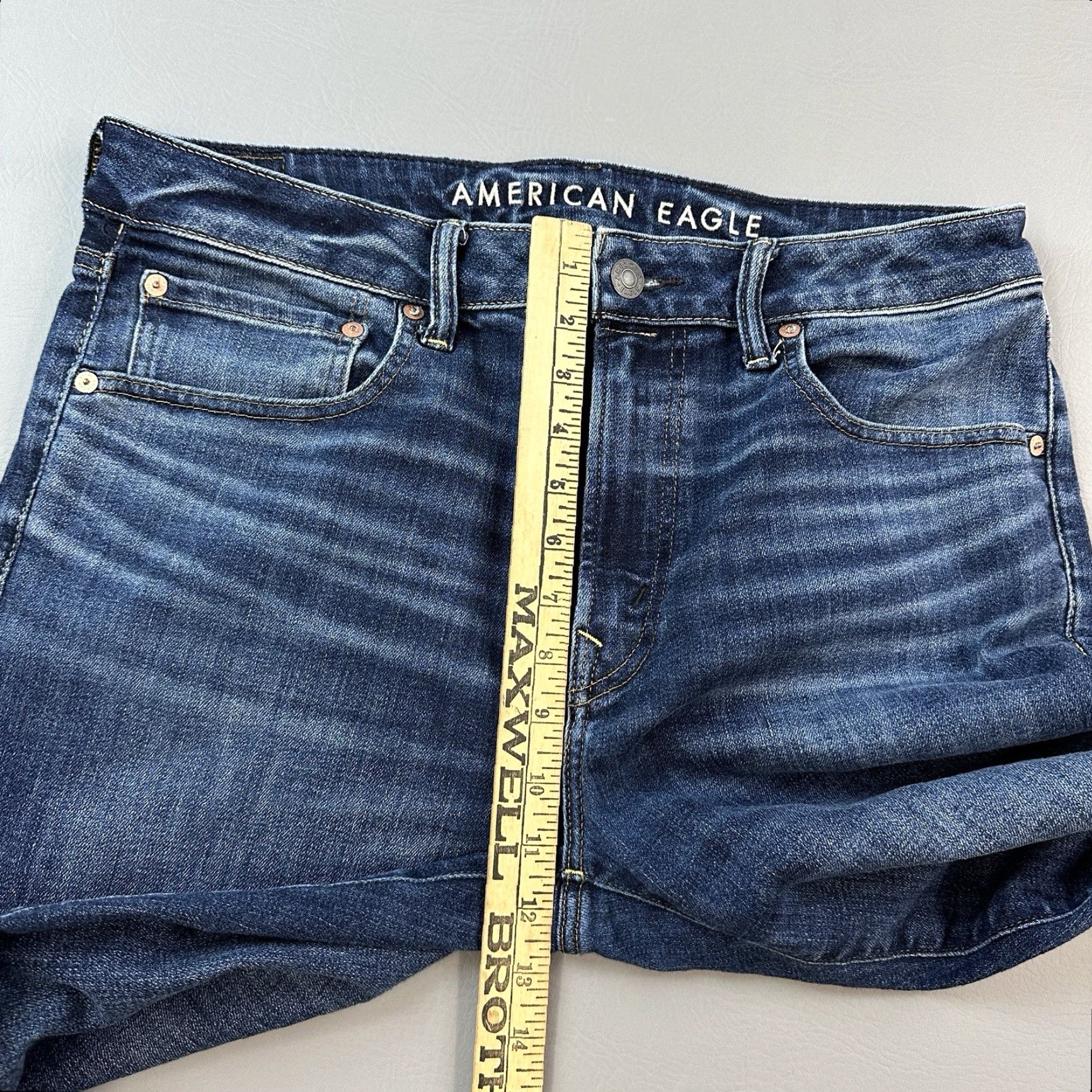 American Eagle Outfitters American Eagle Jeans Mens 34x34 34x32 Dark Wash Athletic Straight Stretch Jeans Size US 34 / EU 50 - 5 Thumbnail