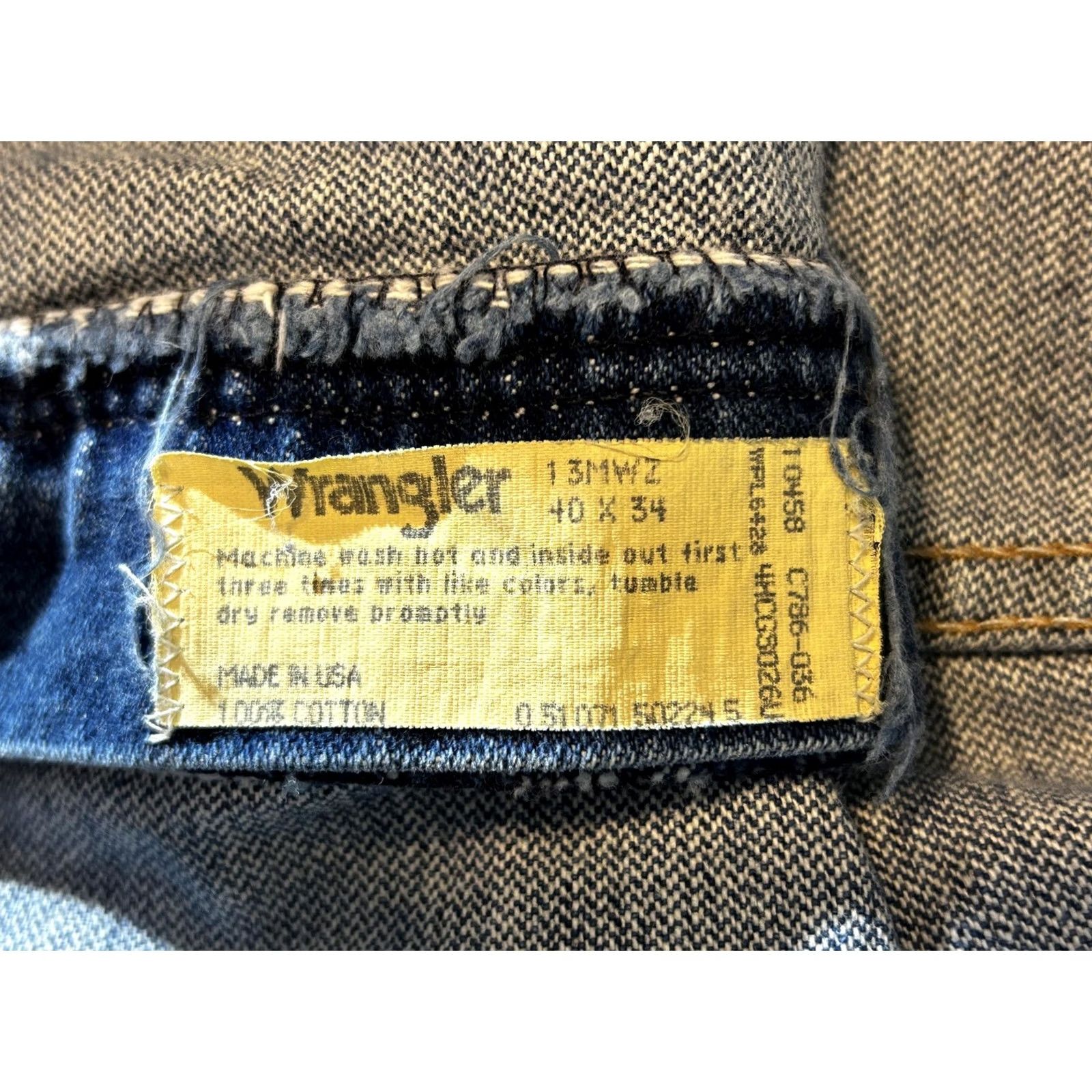 Wrangler VINTAGE Wrangler Jeans Mens 38x34 Cowboy Cut Western Workwear USA 13MWZ Blue Size US 38 / EU 54 - 7 Thumbnail