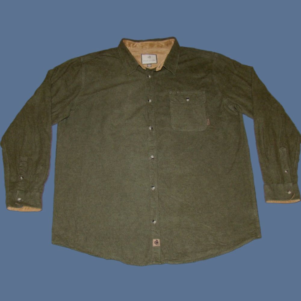 Vintage Legendary Whitetails Shirt Mens 3XT Flannel Chamois Long Sleeve Button-Up Pocket Green 3XT Big & Tall Size US XXL / EU 58 / 5 - 1 Thumbnail