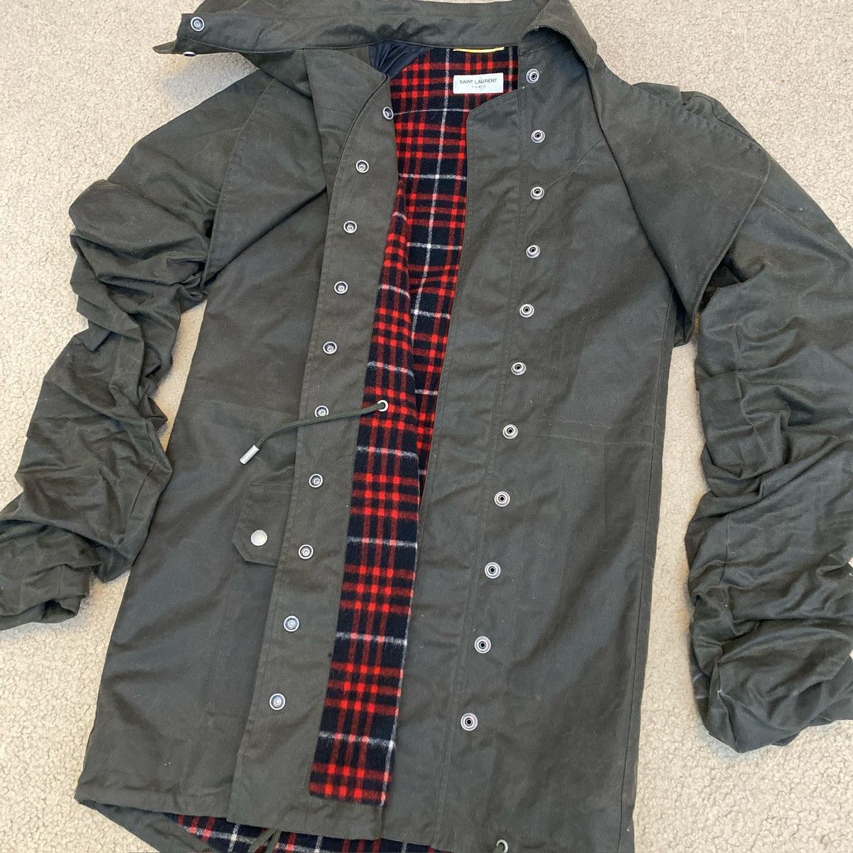 Saint Laurent Paris Saint Laurent FW 2017 Waxed Utility Jacket Size XS / US 0-2 / IT 36-38 - 8 Thumbnail