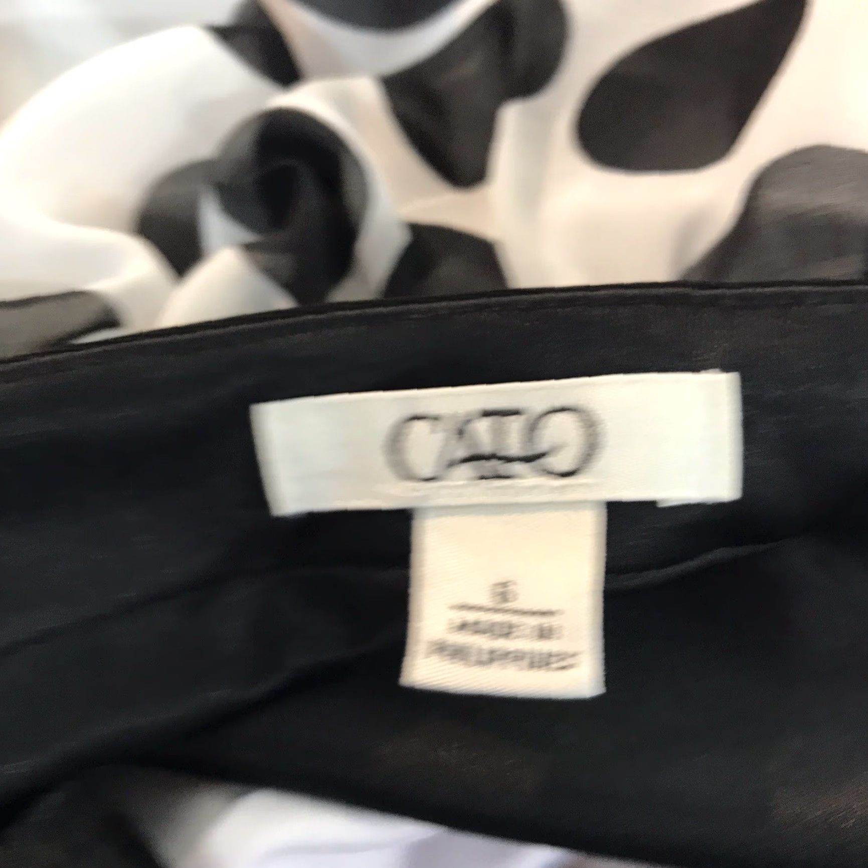 Vintage CATO Floral Maxi Dress Womens Size 6 Blk/Wht Sheer Lined V-Neck Party/Cocktail Size M / US 6-8 / IT 42-44 - 3 Thumbnail