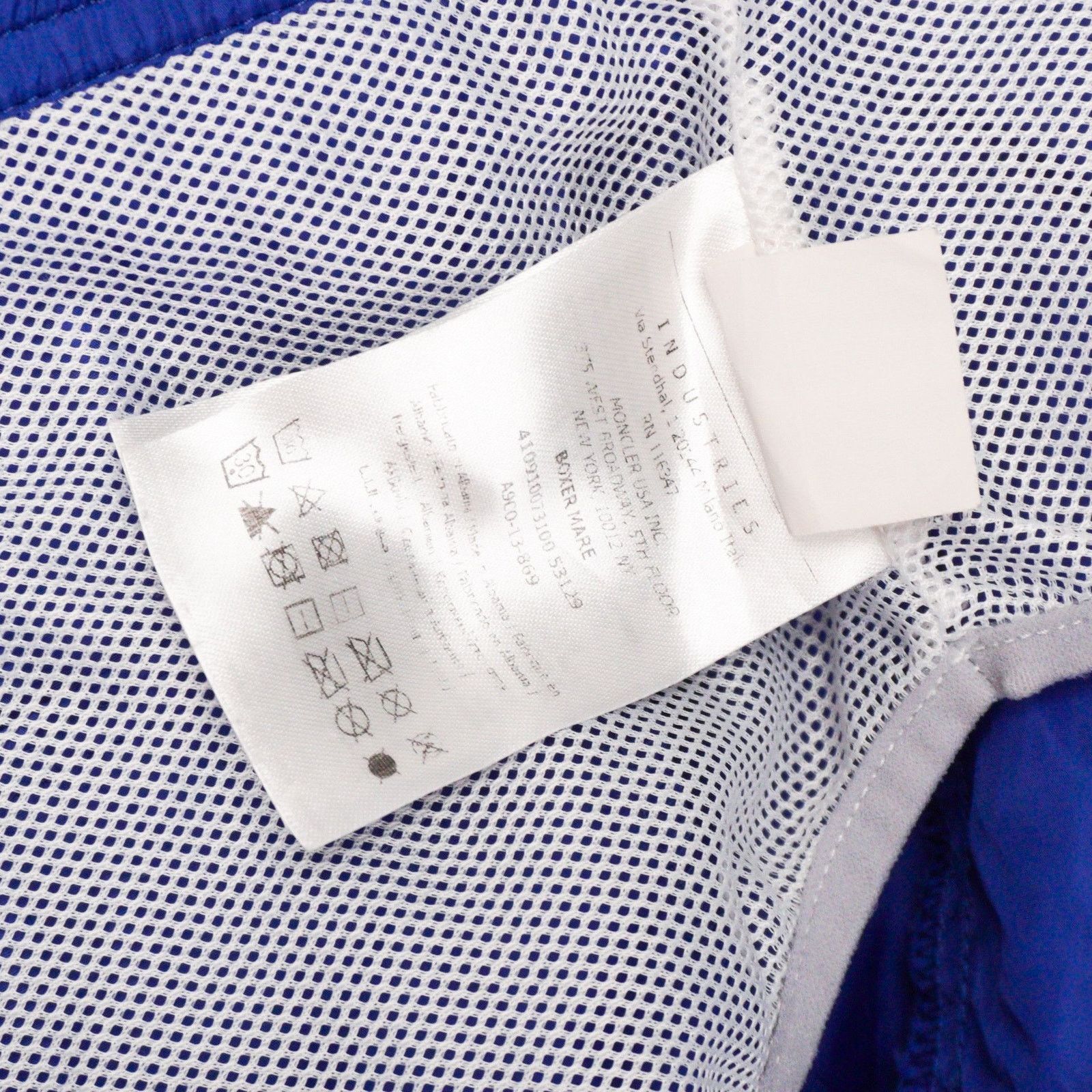 Moncler Moncler Solid Nylon Logo Boxer Mare Light Blue Swim Shorts Size US 34 / EU 50 - 11 Thumbnail