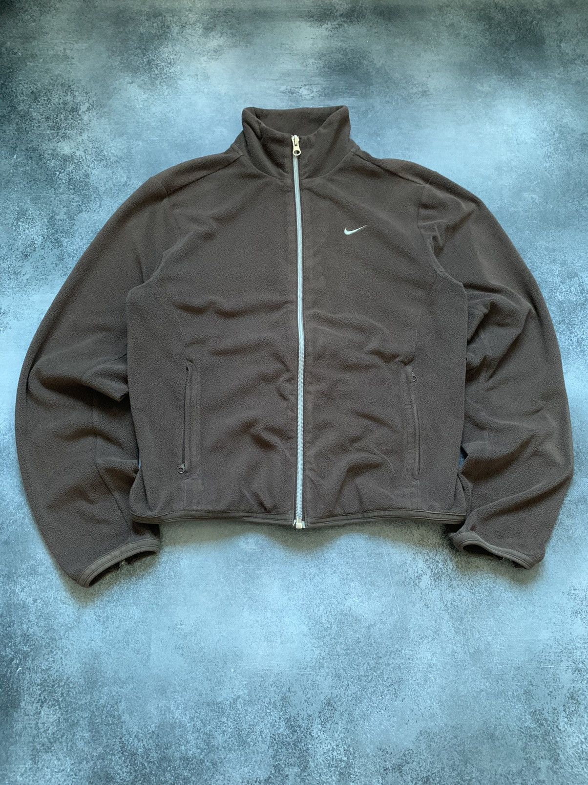 Nike × Vintage Nike Vintage Fleece Zip Up Sweatshirt Y2K Size L / US 10 / IT 46 - 2 Thumbnail