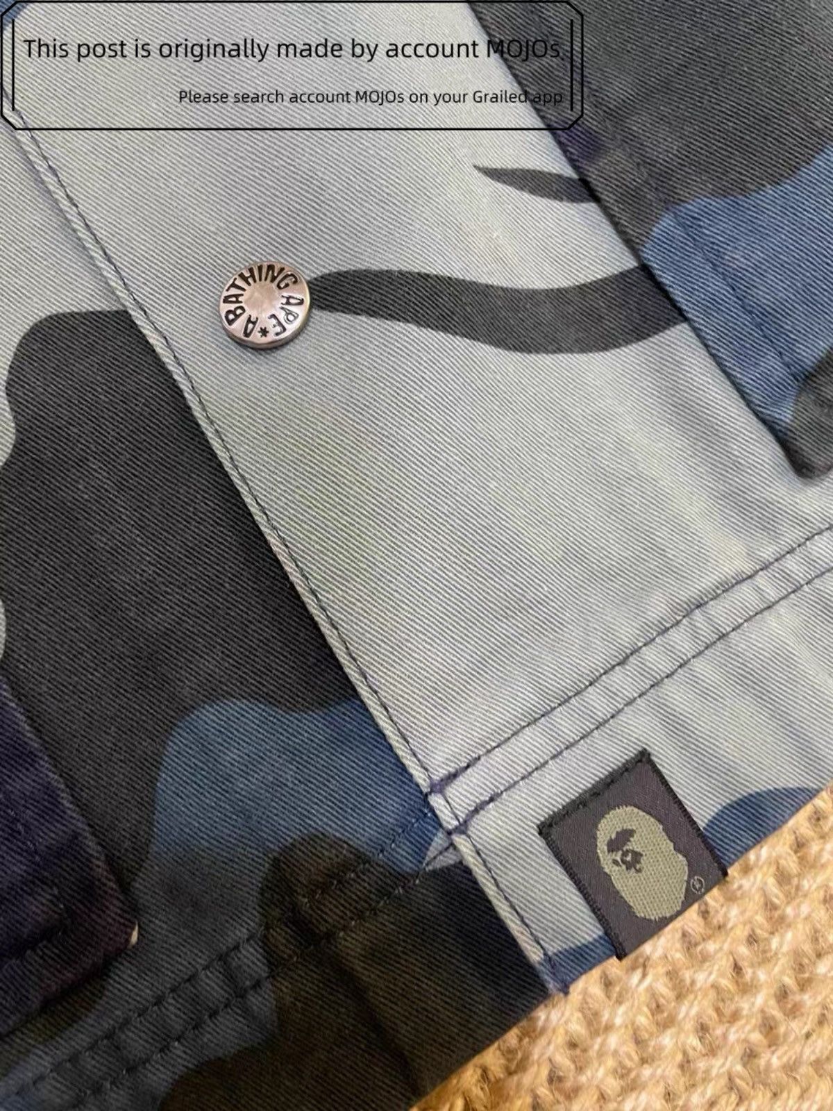 Sz S Bape Woodland Blue Camo Jacket mojos84