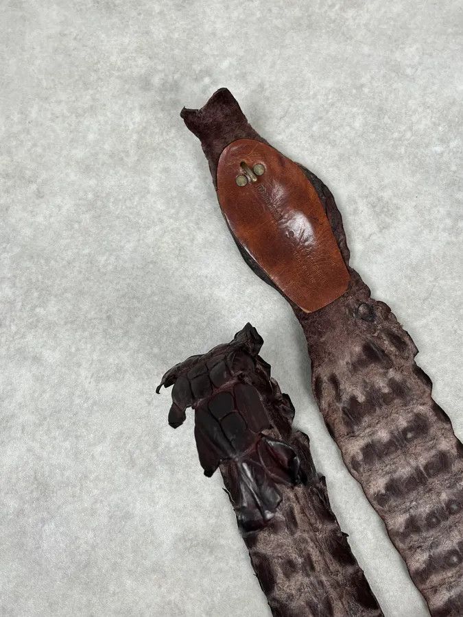 Roberto Cavalli SS2005 Roberto Cavalli Brown Corcodile Leather Belt Size ONE SIZE - 8 Thumbnail