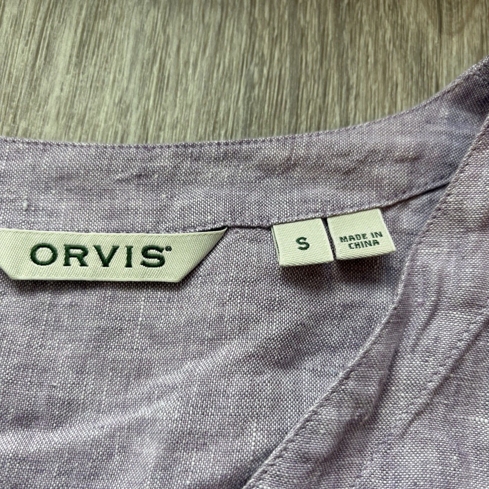 Orvis Orvis Women's 100% Linen Tunic Shirt Small Gray Button Fron Size US S / EU 44-46 / 1 - 3 Thumbnail